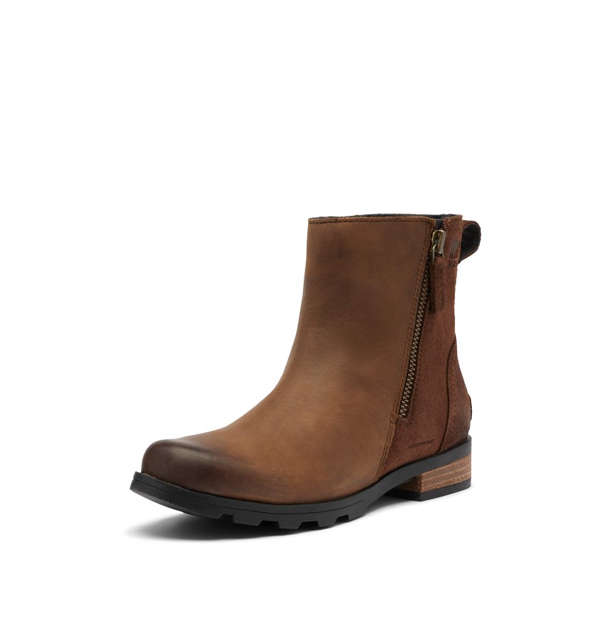 Women's Emelie Zip Bootie Walking Shoe Tobacco Sandy Sorel Australia