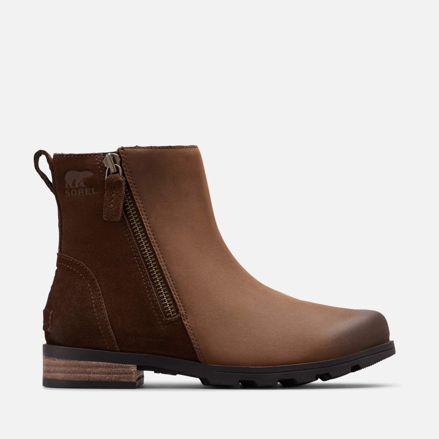 Women's Emelie Zip Bootie Walking Shoe Tobacco Sandy Sorel Australia
