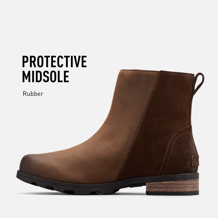 Women's Emelie Zip Bootie Walking Shoe Tobacco Sandy Sorel Australia