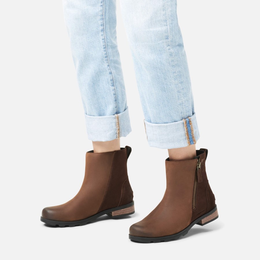 Women's Emelie Zip Bootie Walking Shoe Tobacco Sandy Sorel Australia