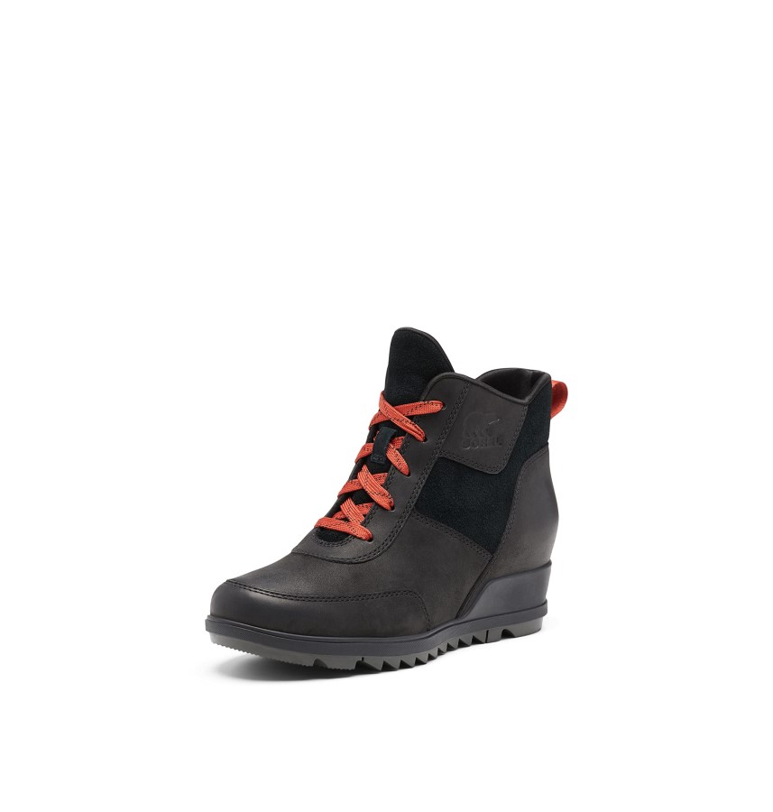 Women's Evie Sport Lace Rain Boot Waterproof Suede Sorel Australia Black Jet