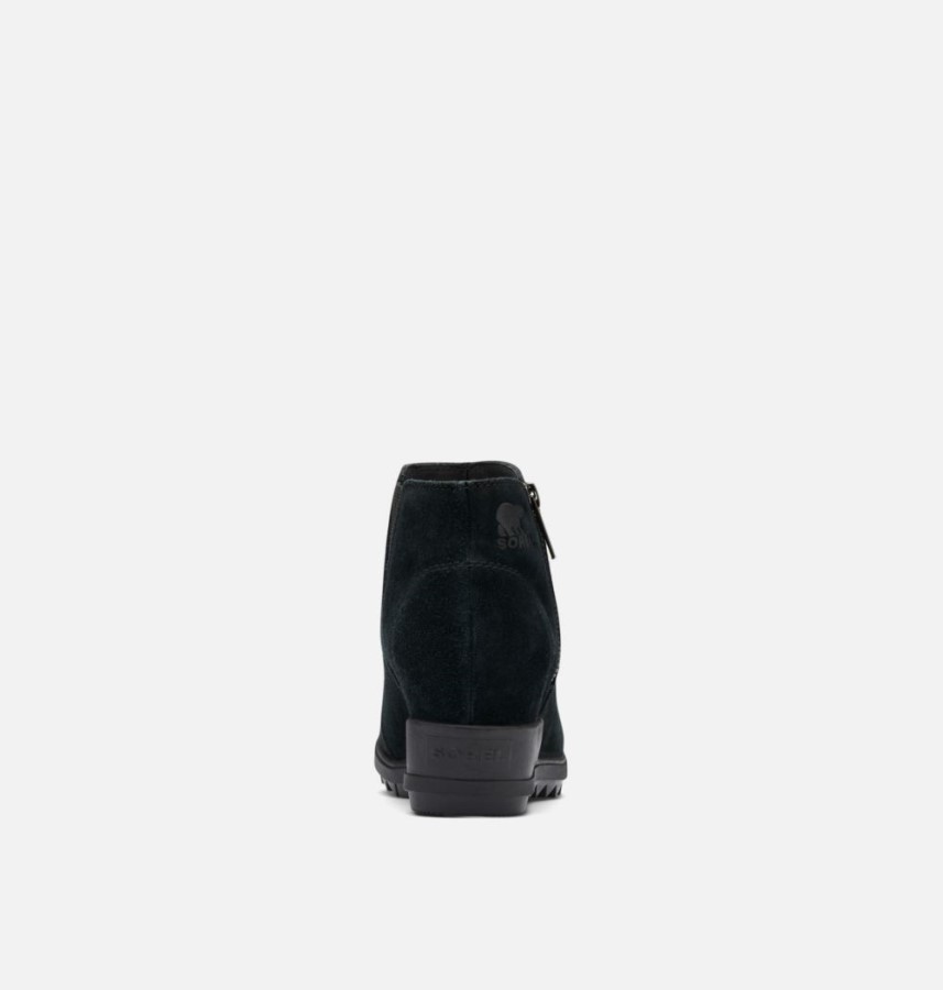 Women's Evie Zip Wedge Bootie Black Sorel Australia