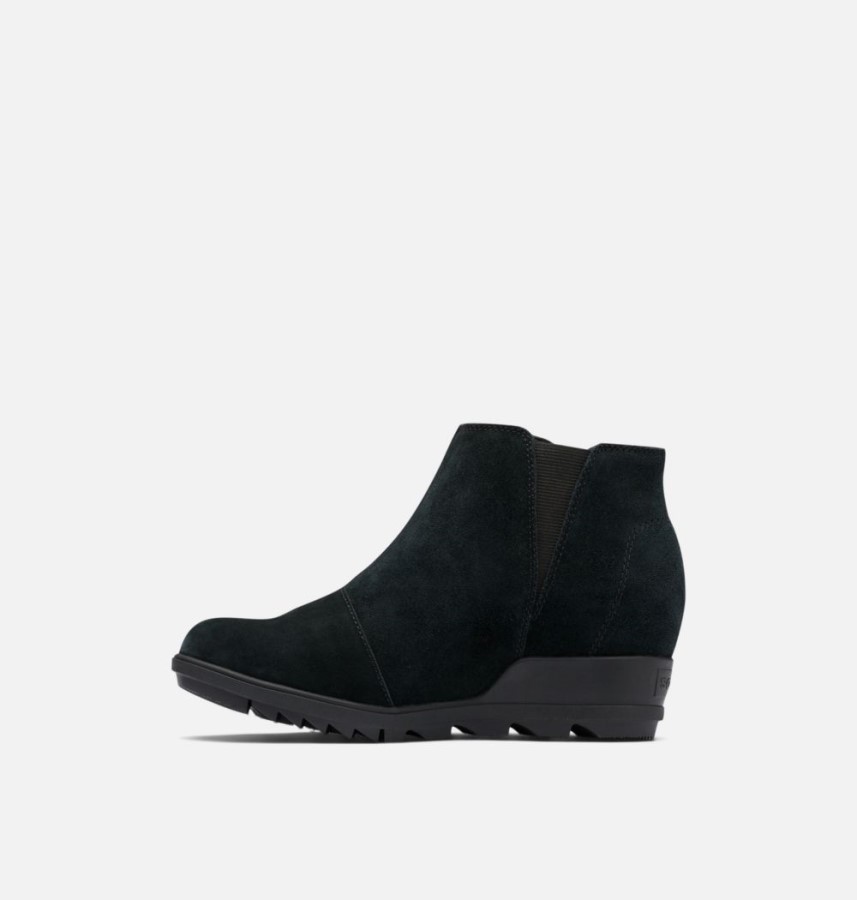 Women's Evie Zip Wedge Bootie Black Sorel Australia