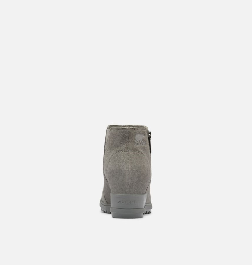 Women's Evie Zip Wedge Bootie Sorel Australia Quarry-Sea Salt