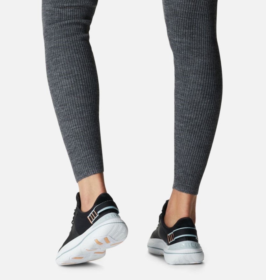 Women's Explorer Blitz Leisure Lace Sneaker Sorel Australia Black-Blue Hint