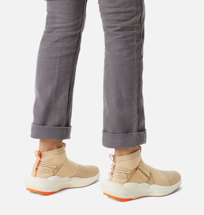 Women's Explorer Defy Mid Sneaker Sorel Australia Ceramic-Chalk