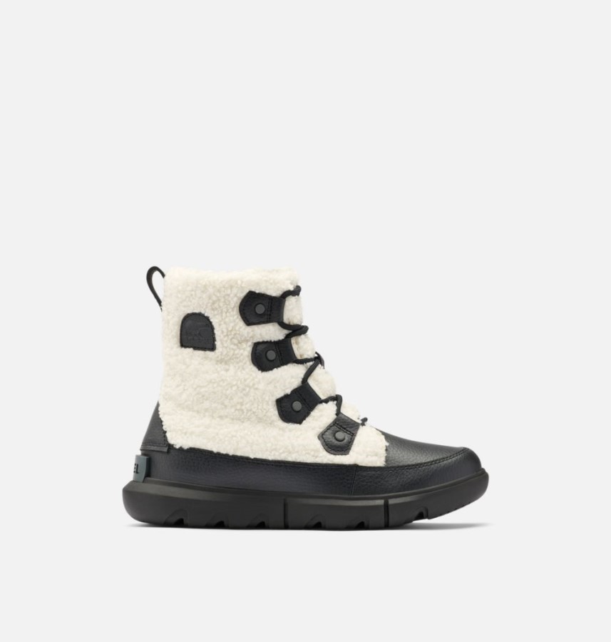 Women's Explorer Ii Joan Shearling Winter Boot Sorel Australia Black-Sea Salt