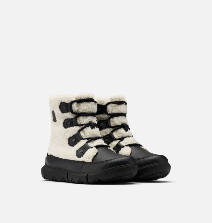 Women's Explorer Ii Joan Shearling Winter Boot Sorel Australia Black-Sea Salt