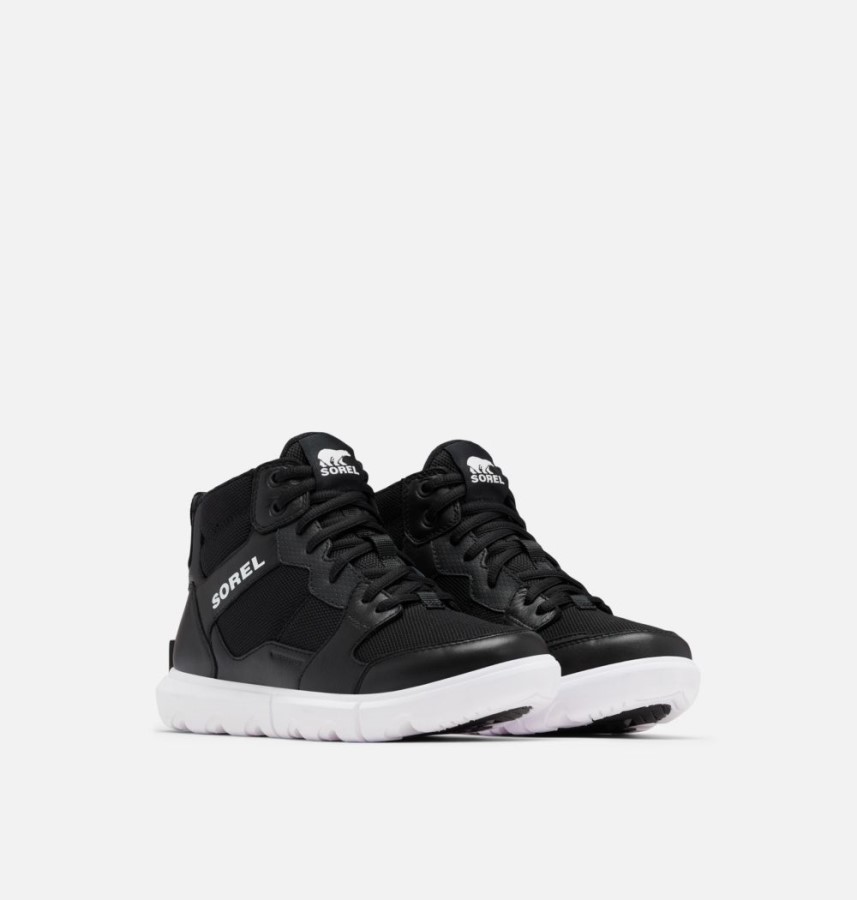 Women's Explorer Ii Mid Trainer Black-White Sorel Australia