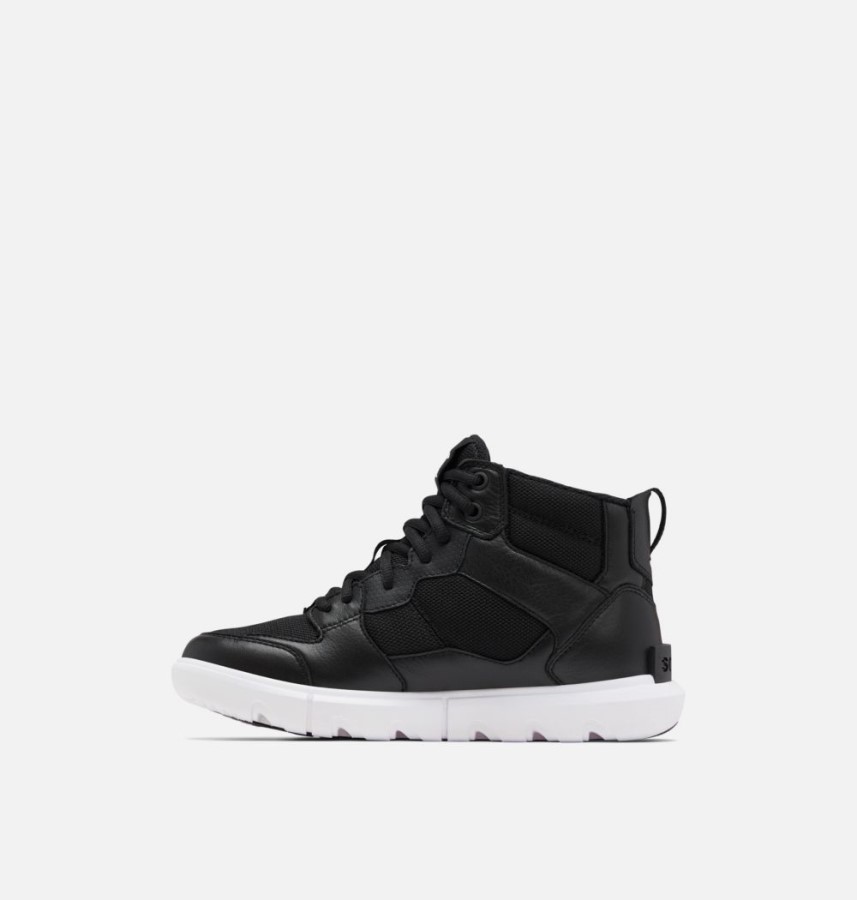 Women's Explorer Ii Sneaker Mid Black-White Sorel Australia