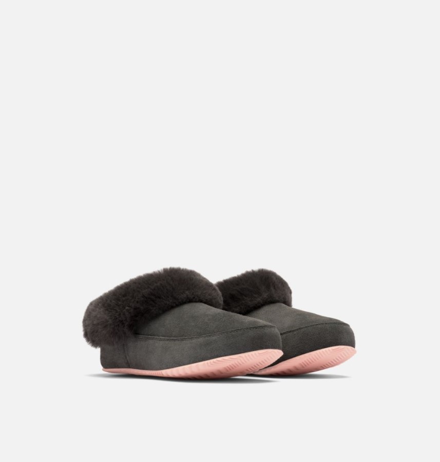 Women's Go Coffee Run Slipper Dark Moss-Peach Blossom Sorel Australia