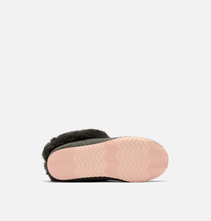 Women's Go Coffee Run Slipper Dark Moss-Peach Blossom Sorel Australia