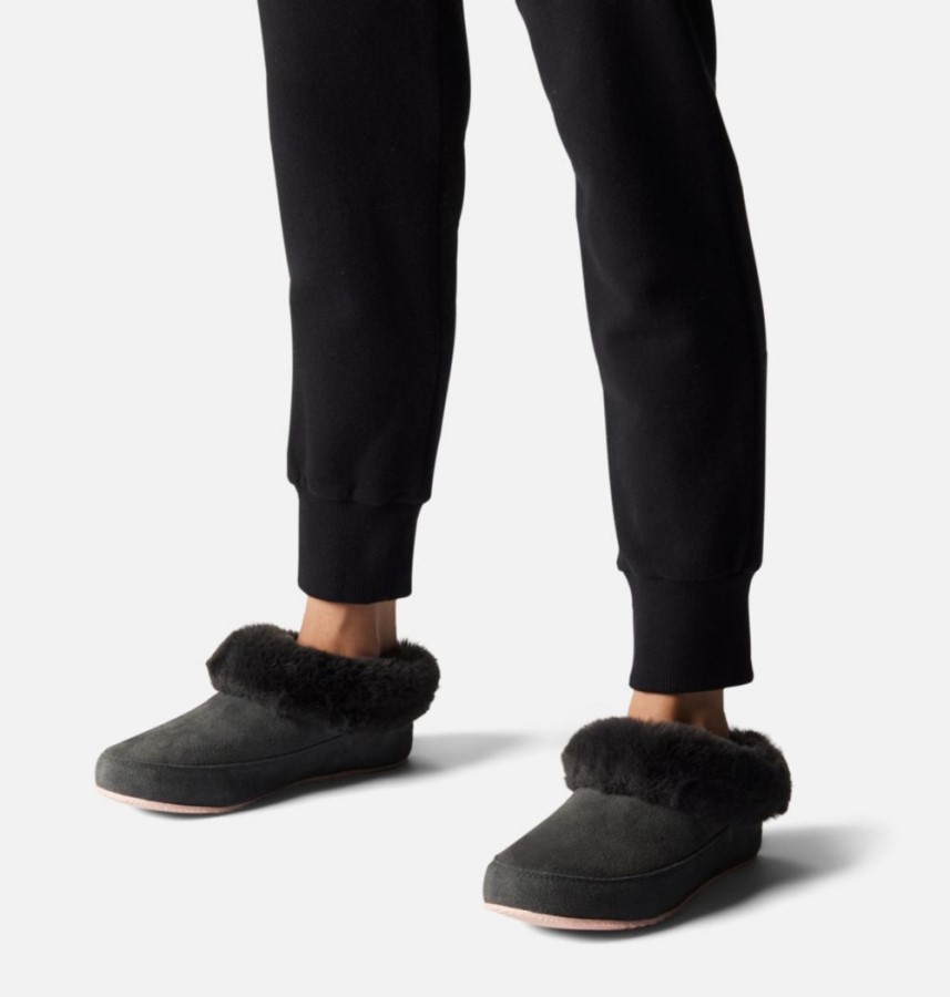 Women's Go Coffee Run Slipper Dark Moss-Peach Blossom Sorel Australia