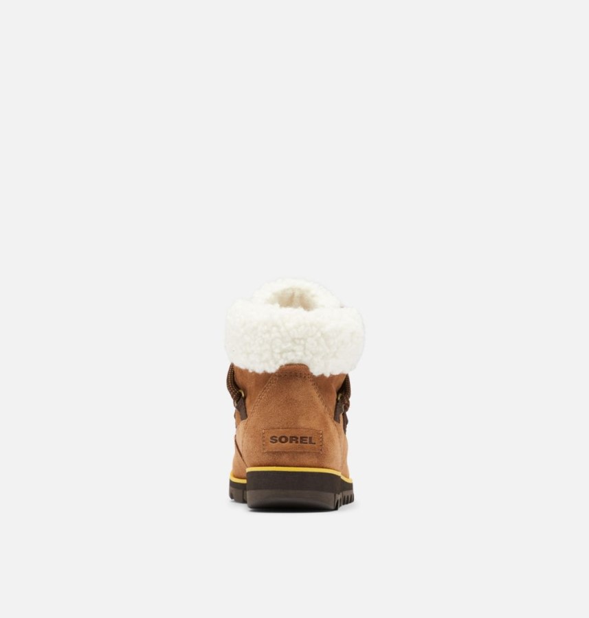 Women's Harlow Lace Cozy Bootie Sorel Australia Velvet Tan-Blackened Brown