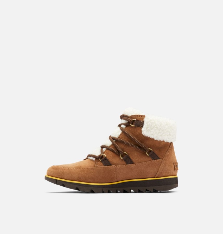 Women's Harlow Lace Cozy Bootie Sorel Australia Velvet Tan-Blackened Brown