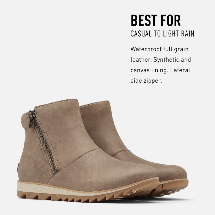 Women's Harlow Zip Boot Rain Waterproof Quarry Sorel Australia