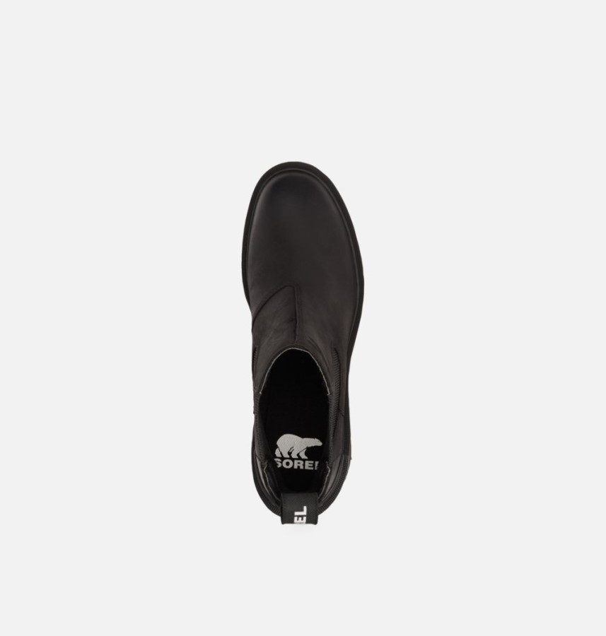 Women's Hi-Line Heel Chelsea Boot Black-Sea Salt Sorel Australia