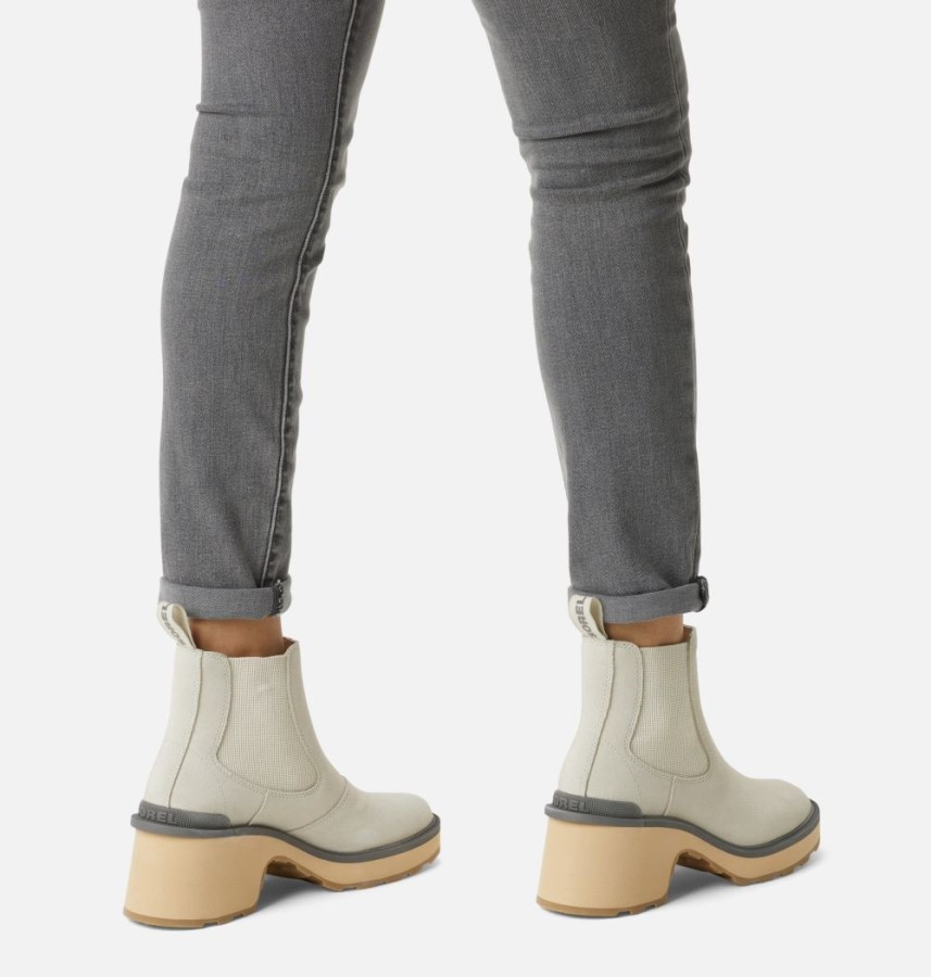 Women's Hi-Line Heel Chelsea Boot Sorel Australia Chalk-Ceramic
