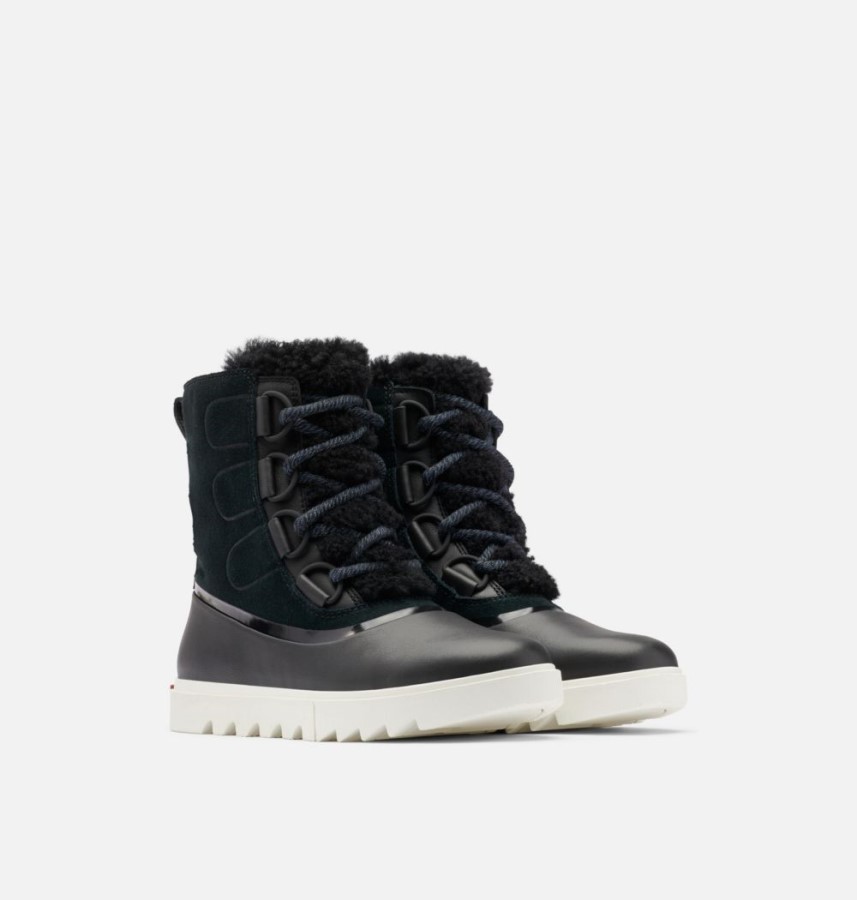 Women's Joan Of Arctic Next Lite Snow Boot Black-Sea Salt Sorel Australia