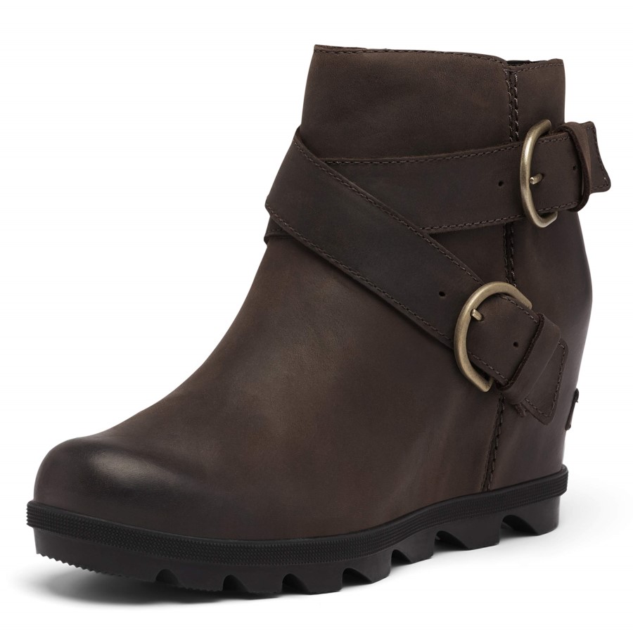 Women's Joan Of Arctic Wedge Ii Buckle Boot Rain Waterproof Sorel Australia Blackened Brown