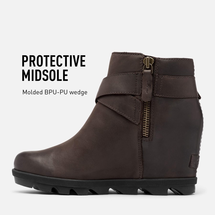 Women's Joan Of Arctic Wedge Ii Buckle Boot Rain Waterproof Sorel Australia Blackened Brown