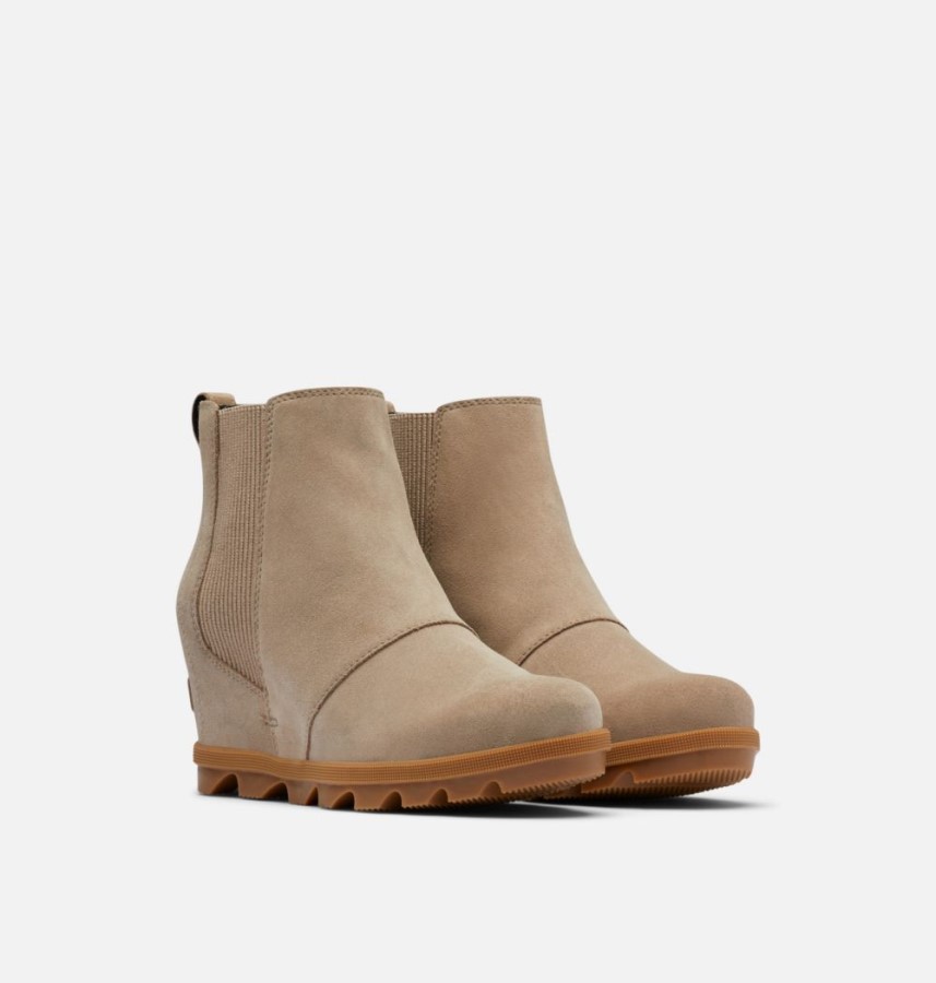 Women's Joan Of Arctic Wedge Ii Chelsea Bootie Omega Taupe-Gum Sorel Australia