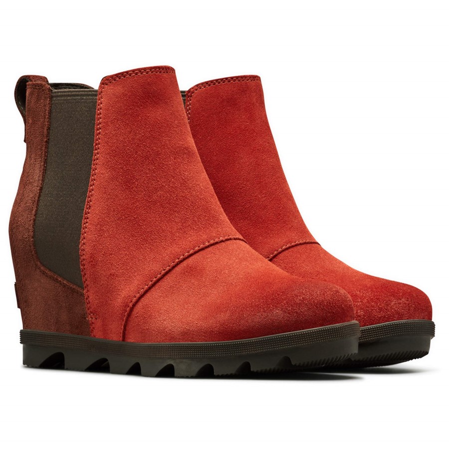 Women's Joan Of Arctic Wedge Ii Chelsea Walking Shoe Carnelian Red Sorel Australia