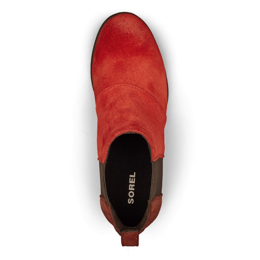 Women's Joan Of Arctic Wedge Ii Chelsea Walking Shoe Carnelian Red Sorel Australia