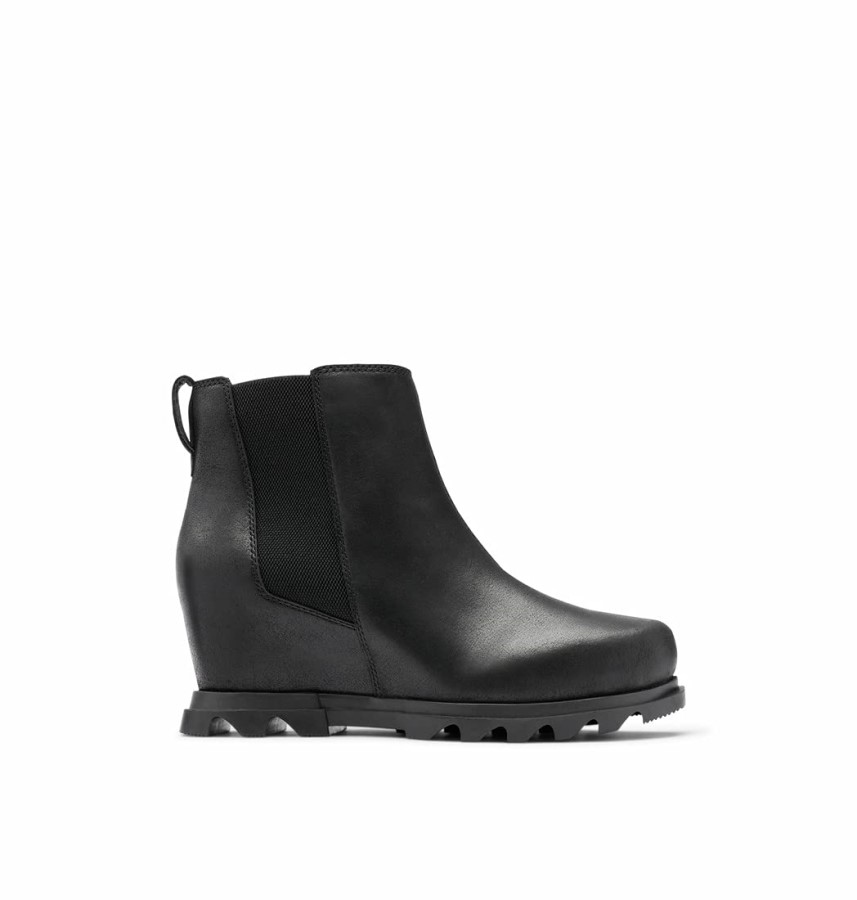 Women's Joan Of Arctic Wedge Iii Chelsea Boot Black-Sea Salt Sorel Australia