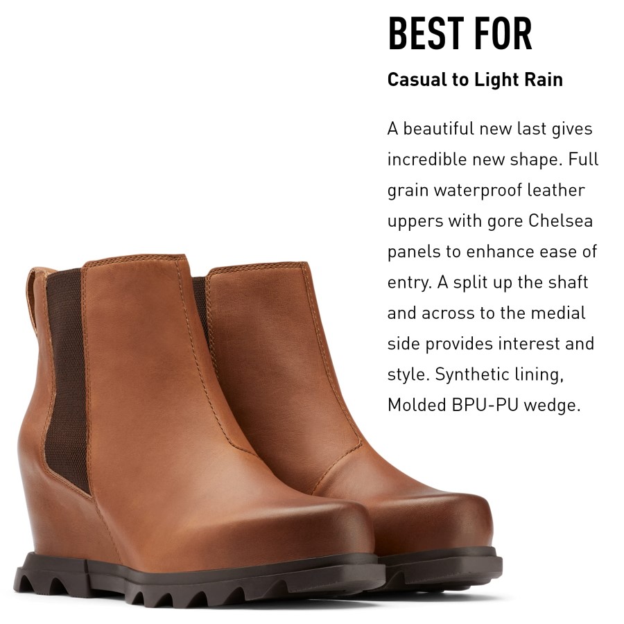 Women's Joan Of Arctic Wedge Iii Chelsea Boot Omega Taupe-Gum 2 Sorel Australia