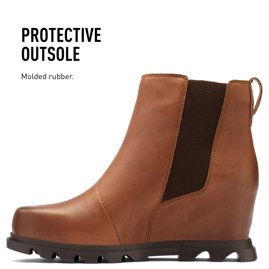 Women's Joan Of Arctic Wedge Iii Chelsea Boot Omega Taupe-Gum 2 Sorel Australia