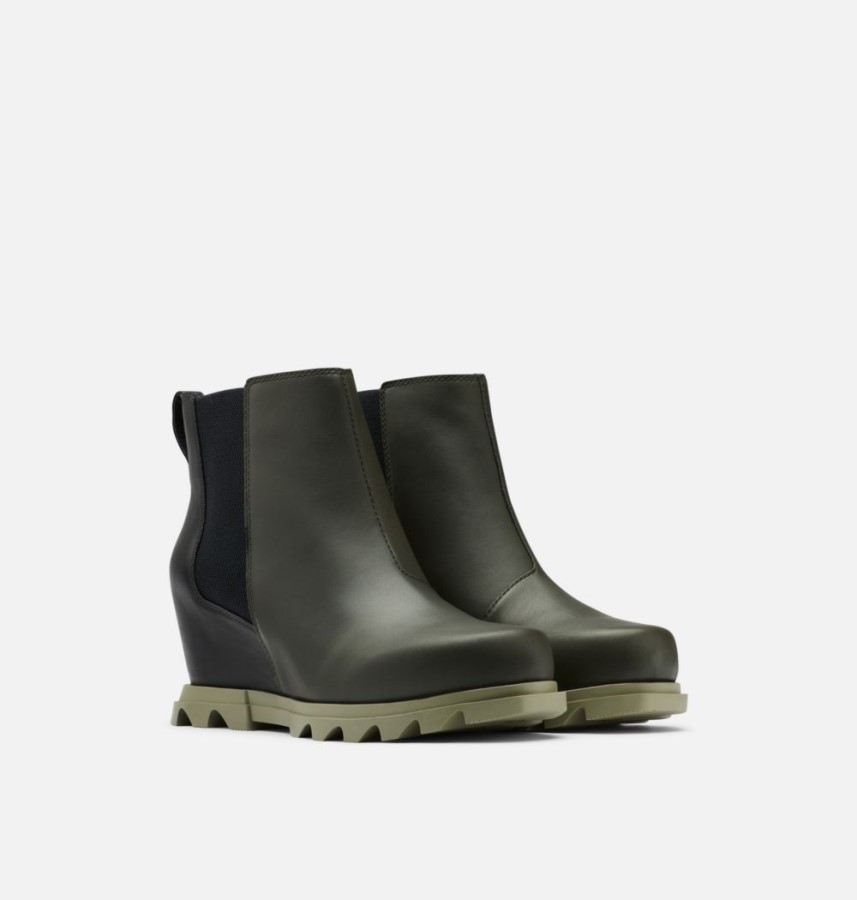 Women's Joan Of Arctic Wedge Iii Chelsea Bootie Dark Moss-Sage Sorel Australia