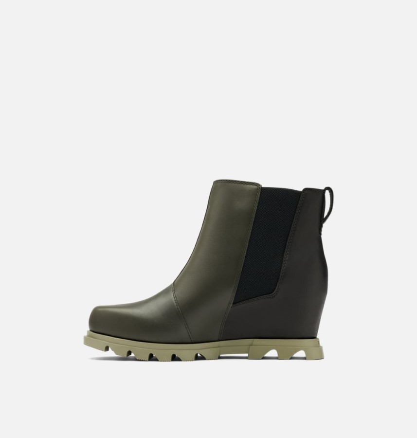 Women's Joan Of Arctic Wedge Iii Chelsea Bootie Dark Moss-Sage Sorel Australia