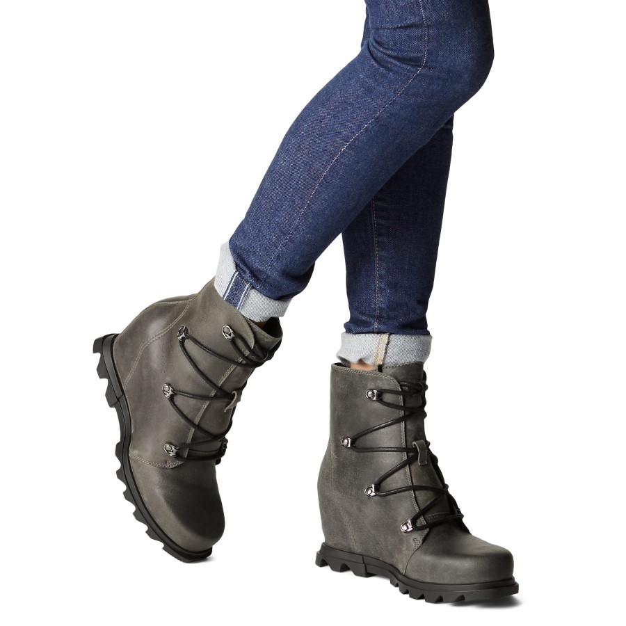 Women's Joan Of Arctic Wedge Iii Lace Boot Black Sorel Australia