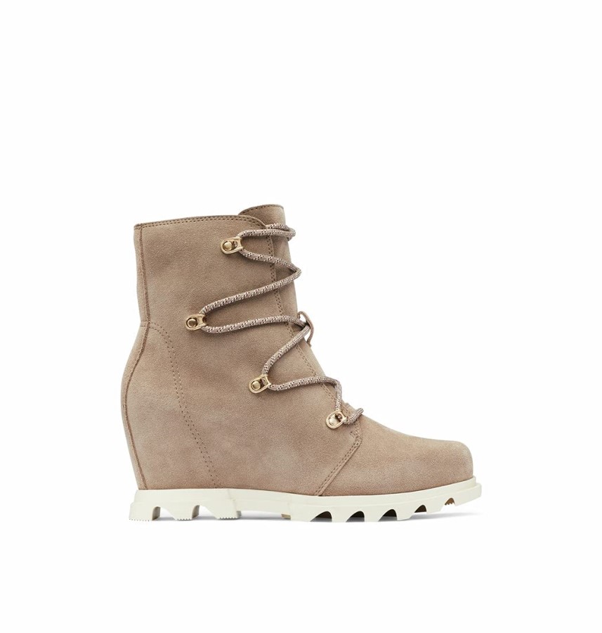 Women's Joan Of Arctic Wedge Iii Lace Boot Sorel Australia Hazelnut-Blackened Brown