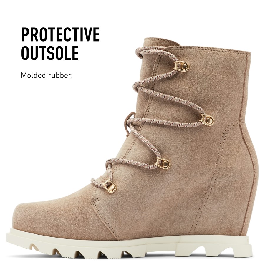 Women's Joan Of Arctic Wedge Iii Lace Boot Sorel Australia Hazelnut-Blackened Brown
