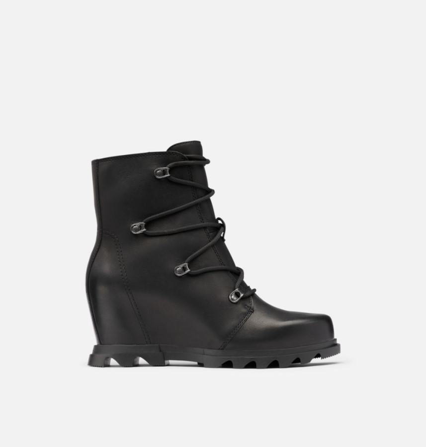 Women's Joan Of Arctic Wedge Iii Lace Bootie Sorel Australia Black-Sea Salt