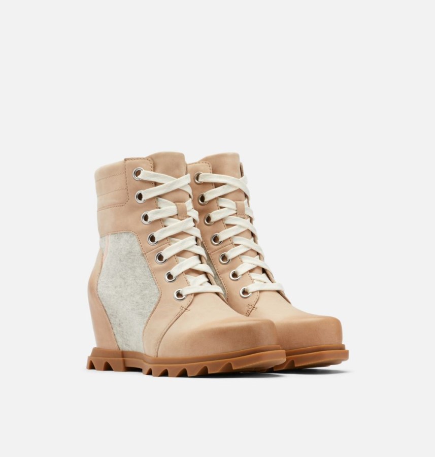 Women's Joan Of Arctic Wedge Iii Lexie Bootie Natural Tan-Gum 2 Sorel Australia