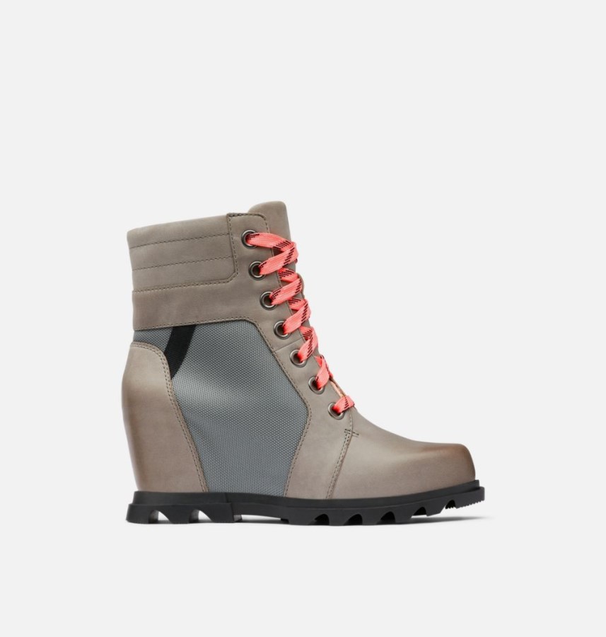 Women's Joan Of Arctic Wedge Iii Lexie Bootie Quarry-Black Sorel Australia