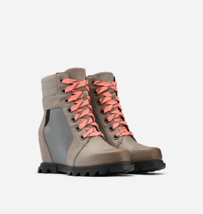Women's Joan Of Arctic Wedge Iii Lexie Bootie Quarry-Black Sorel Australia