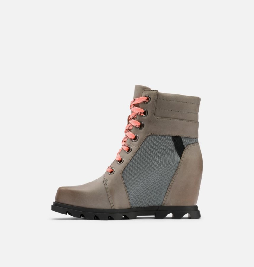 Women's Joan Of Arctic Wedge Iii Lexie Bootie Quarry-Black Sorel Australia