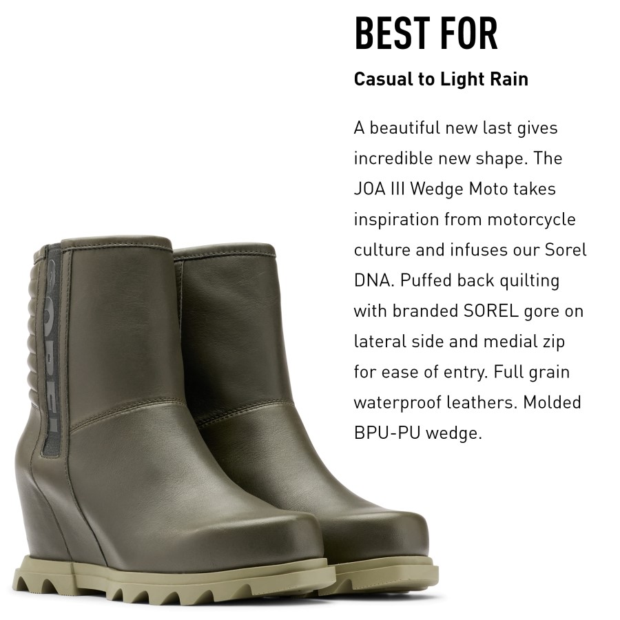 Women's Joan Of Arctic Wedge Iii Moto Boot Sorel Australia Omega Taupe-Rose Dust