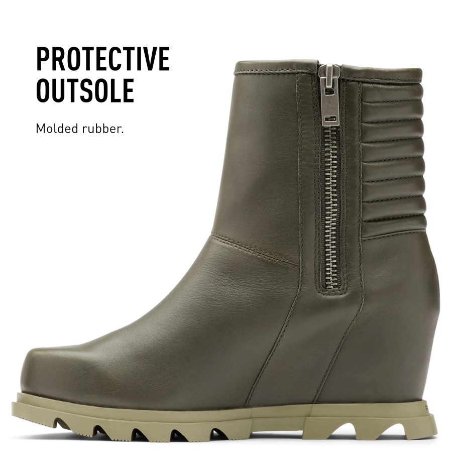 Women's Joan Of Arctic Wedge Iii Moto Boot Sorel Australia Omega Taupe-Rose Dust