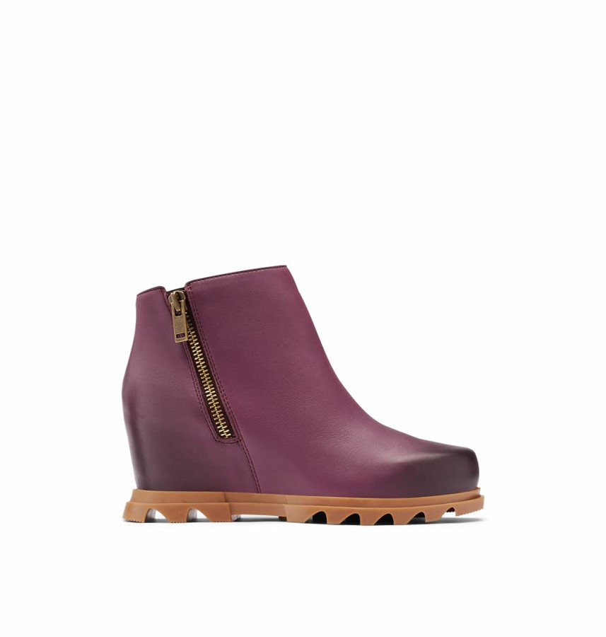 Women's Joan Of Arctic Wedge Iii Zip Boot Sorel Australia Black-Sea Salt