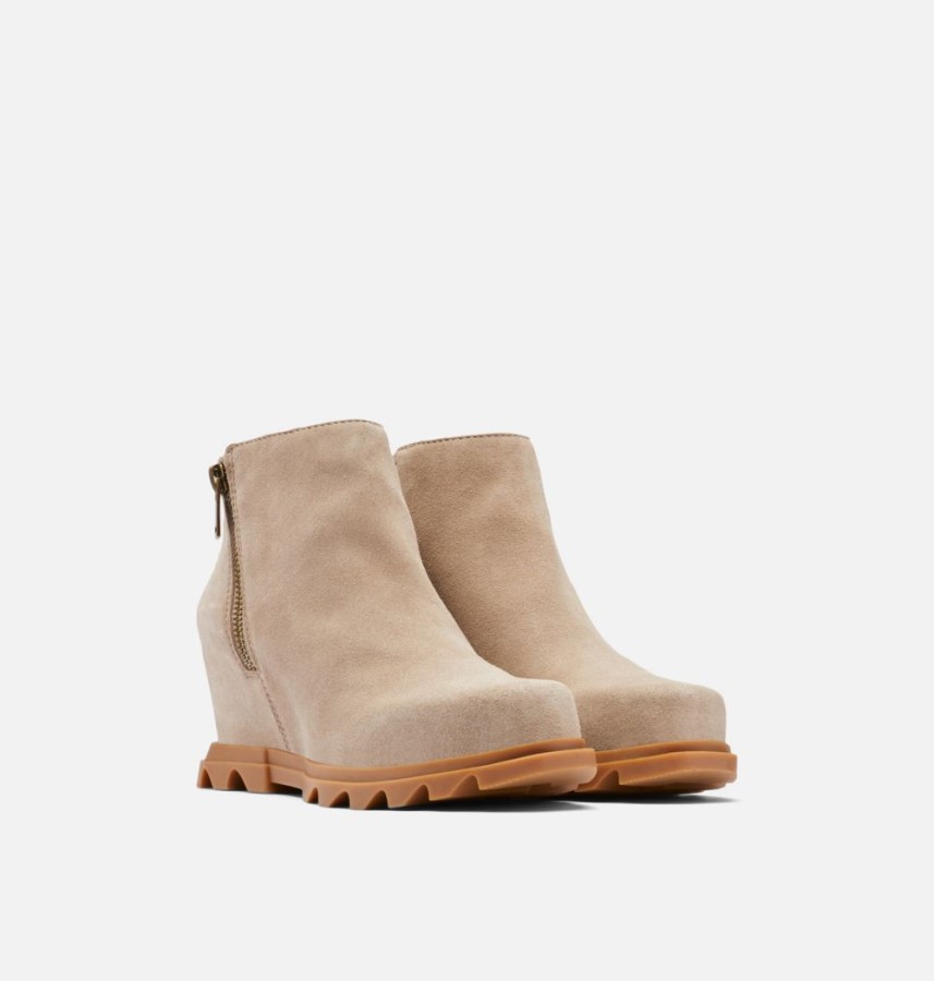 Women's Joan Of Arctic Wedge Iii Zip Bootie Omega Taupe-Gum 2 Sorel Australia