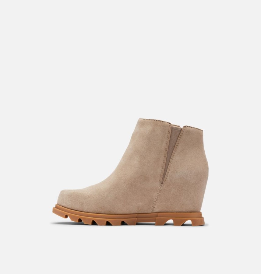 Women's Joan Of Arctic Wedge Iii Zip Bootie Omega Taupe-Gum 2 Sorel Australia