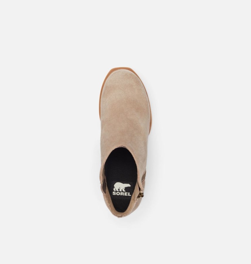 Women's Joan Of Arctic Wedge Iii Zip Bootie Omega Taupe-Gum 2 Sorel Australia