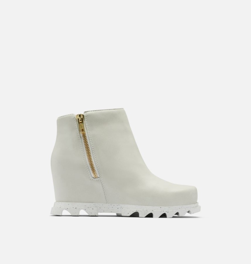 Women's Joan Of Arctic Wedge Iii Zip Eco Bootie Natural-Sea Salt Sorel Australia