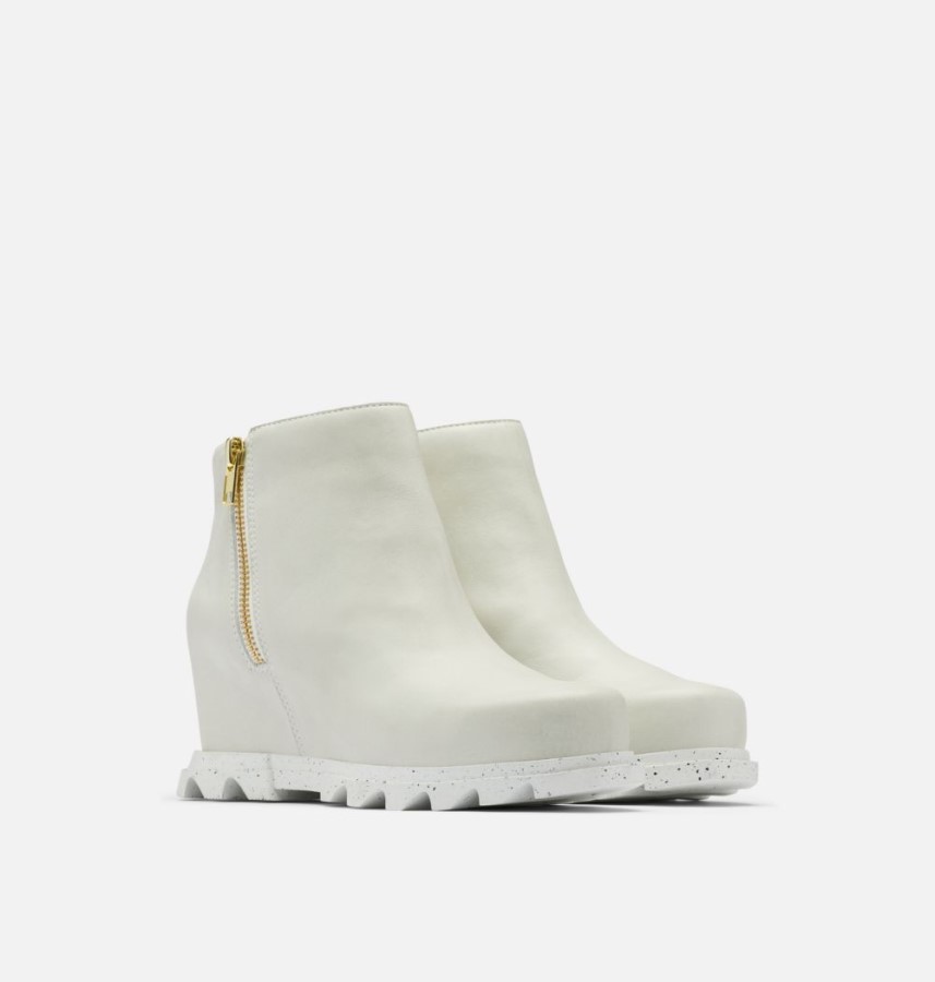 Women's Joan Of Arctic Wedge Iii Zip Eco Bootie Natural-Sea Salt Sorel Australia