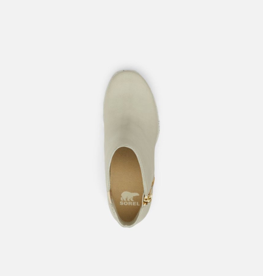 Women's Joan Of Arctic Wedge Iii Zip Eco Bootie Natural-Sea Salt Sorel Australia
